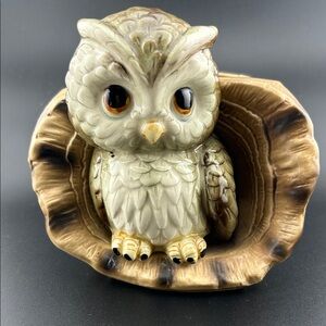 MCM Vintage Owl ceramic planter